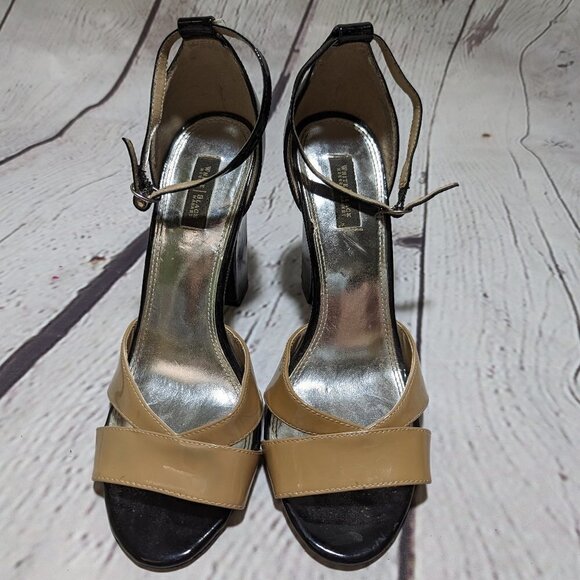 WHBM Patent Ankle Strap Block Heels  9 - Picture 5 of 10